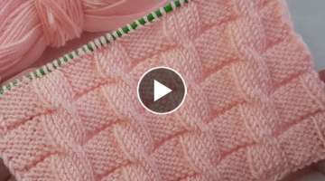 Explanation of the easy knitting pattern with two knitting needles
