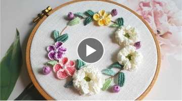 White Flowers Embroidery