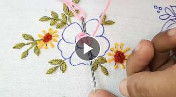 flower embroidery design / new beginner embroidery