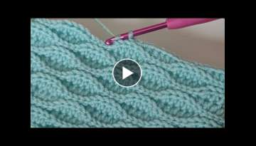 Quick & easy crochet baby blanket water wave pattern for beginners
