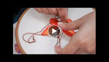 How to embroider Butterfly by hand / Simple Embroidery