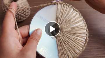 Super Crochet with a Jute Rope a Cd - You will admire this knitting pattern that I knit with old ...