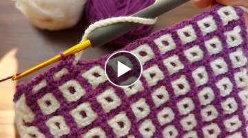 Super Easy Reversible Crochet Pattern Knitting / Double-sided crochet pattern