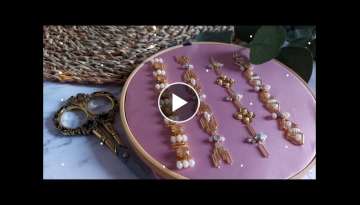 Hand Embroidery for beginners / 4 basic beads embroidery stitches