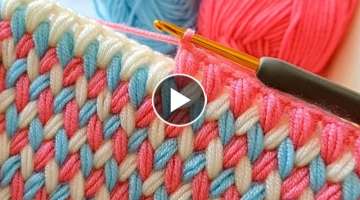 Super easy to knit crochet baby blanket - vest - blanket - bag pattern