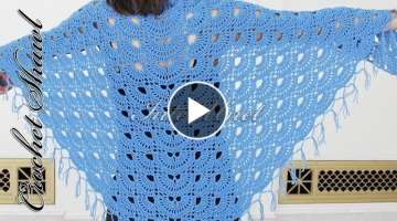 Shawl crochet pattern / a simple project to learn how to crochet
