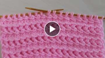 Simple explanation of the knitting pattern of two skewers