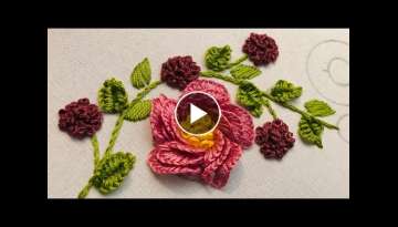 Hand Embroidery: Brazilian Embroidery Flower / 3D Embroidery / Dimensional Embroidery