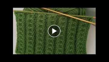Two Needle Embossed Easy Vest Knitting Pattern Explanation / CROCHET KNİTTİNG