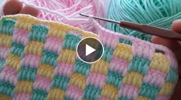 3D Candy Color / Pattern Crochet Blanket Beautiful Knitted Crochet Pattern