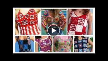 Women's Trend Designer Cotton Crochet Knit Crop Top