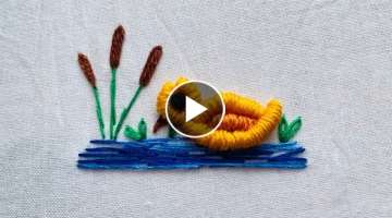 Hand Embroidery - Duckling Embroidery / Embroidery For Beginners / Brazilian Embroidery