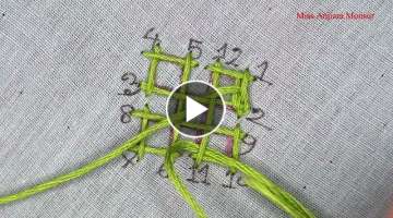 Easy Gujrati work design / Gujrati embroidery video class / Gujrati stitch easy way