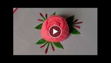 Amazing Hand Embroidery flower design trick - 3d Hand Embroidery flower design idea