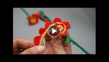 Decorative Flower with Embroidery Floss; Craft wire Ideas