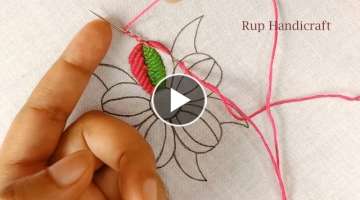 Bullion Knot Stitch Amazing Flower Design Easy Flowering Tricks