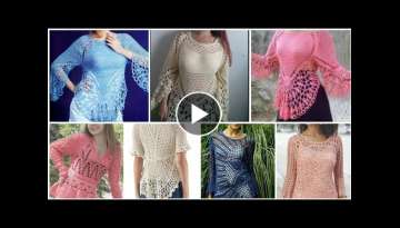 Ladies granny style crochet knit blouse