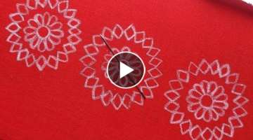 Hand embroidery / Easy Flower stitch embroidery / Broderline Design