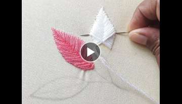 Beautiful Three Leaf Tutorial / Leaf Design / Hand Embroidery