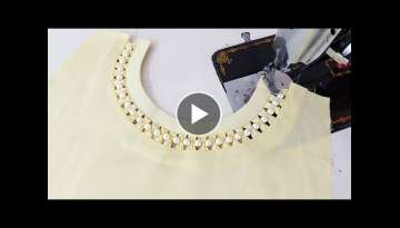 Learn to make the most beautiful and new Neck Design / Beautiful Neck Design with Pearls