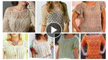 Cotton Crochet Lace Floral Print Crop Top Blouse For Women Fashion