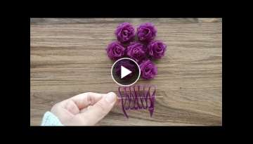 Ribbon Flower Making / Wonderful Ribbon Flower Work / Easy DIY Flower Making