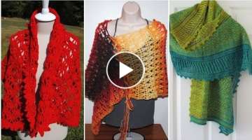Most Beautiful Crochet Knitting Scarf Shawl's Patterns