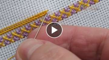We learn to embroider and hold thread / Embroidery