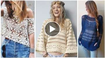 Casual wear Crochet Knitting Cotton yarn Top / Blouse /Tank - Top Best ideas
