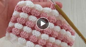 Amazing Easy 3D crochet knitting - Lovely 3d embossed crochet blanket vest model