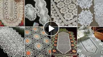 100 Piece Dowery White Work Lace Samples / Crochet Lace Living Room Sets