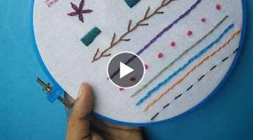 Hand Embroidery for Beginners - Part 2 | 10 Basic Stitches | HandiWorks