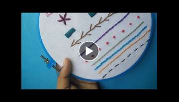Hand Embroidery for Beginners - Part 2 | 10 Basic Stitches | HandiWorks