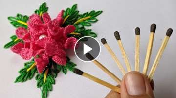 Amazing Hand Embroidery flower design trick / New 3d & Different Hand Embroidery flower design id...