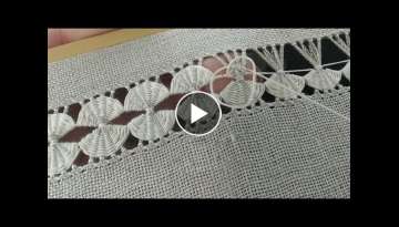 How to embroider mesh / border by hand