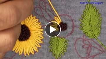 Hand Embroidery Lazy Daisy Stitch Flower Designs / Hand Embroidery Easy Flower Design
