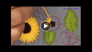 Hand Embroidery Lazy Daisy Stitch Flower Designs / Hand Embroidery Easy Flower Design