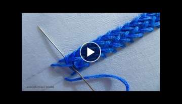Basic Hand Embroidery Part - 41 / Plaited Braid Stitch