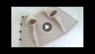 Crochet Easy Pattern Baby Vest / Baby Boy-Girl Baby Vest-1 Year Baby Sweater