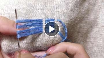Amazing Way to Fix a Hole in a Sweater