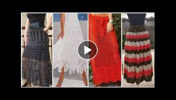 Luxurious Style Evening parties Crochet skirts Design / Top New Fashion