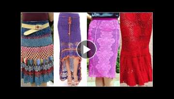Awesome Designers outstanding Crochet Knit Women's Skirt Design / Top 44 Design to wear with Blou...