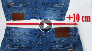 The trick to enlarge jeans without being noticed / how to widen the waist of jeans