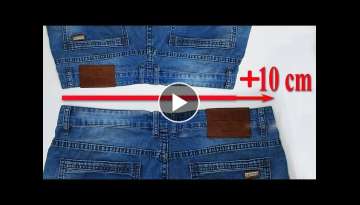 The trick to enlarge jeans without being noticed / how to widen the waist of jeans