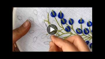 Hand Embroidery / embroidery design with lazy daisy stitch