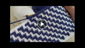 Super Easy Crochet Mosaic Knitting - Very Beautiful Vest Blanket Knitting Pattern