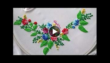 Hand Embroidery: Ring Bullion Stitch Flowers / Rococo Ring Stitch Flowers