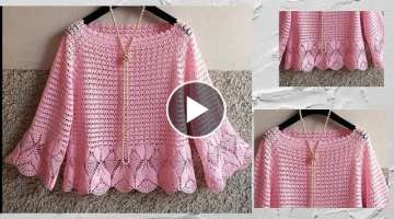 CROCHET STEP BY STEP SPRING LOVE BLOUSE
