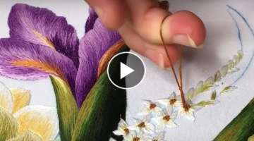 Embroidery Beginners - Embroidery Rose Flowers - Hand Embroidery Art