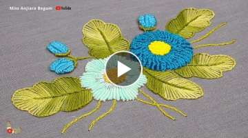 Very Cute Flower Embroidery / Simple and Beautiful Hand embroidery Designs / Flower Petals Stitch